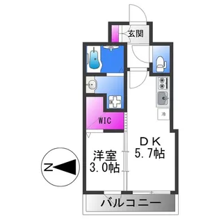 エステムコート大阪プリューム【14階】の間取り