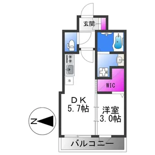 エステムコート大阪プリューム【5階】の間取り