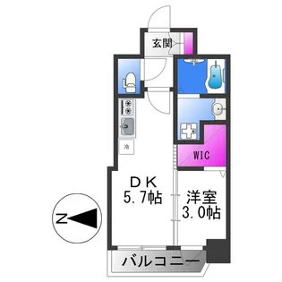 エステムコート大阪プリューム【13階】の間取り