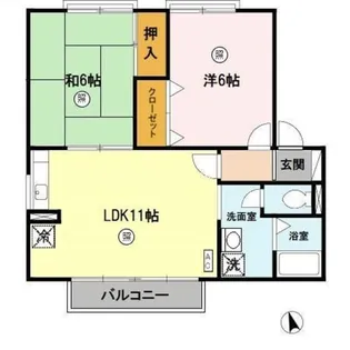 エクセレント山本【2階】の間取り