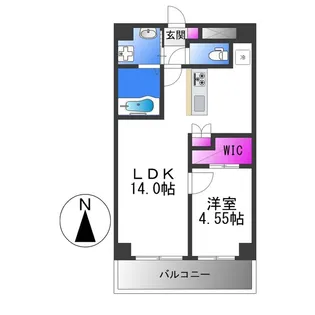 1LDKの間取り画像