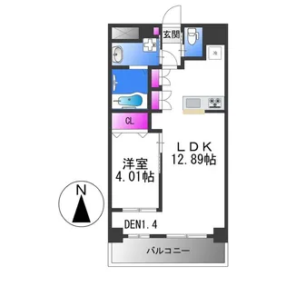 1LDKの間取り画像