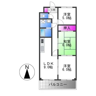 グランメールシマノ【2階】の間取り
