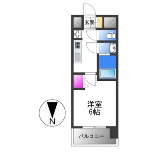プレサンス緑橋ソレアス【8階】の間取り