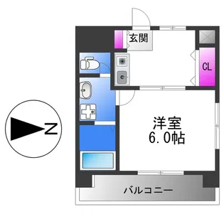 1Kの間取り画像