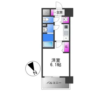 エスリード大阪平野プライム【5階】の間取り