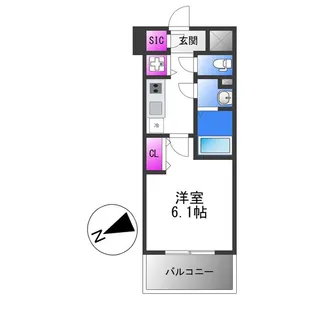 1Kの間取り画像