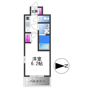エスリード ザ・グレア大阪【6階】の間取り