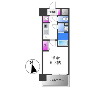 1Kの間取り画像