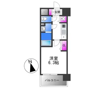 エスリード大阪平野プライム【4階】の間取り