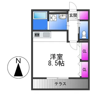 グランドール池島【1階】の間取り