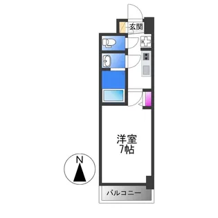 ソルテラスOSAKA緑橋クレアスト【7階】の間取り