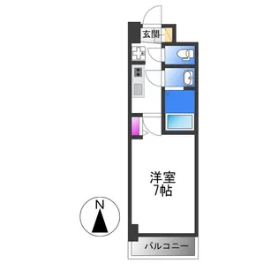 ソルテラスOSAKA緑橋クレアスト【4階】の間取り