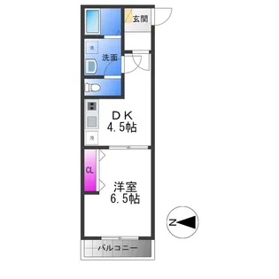 ノイヴェル小若江【2階】の間取り