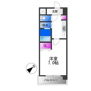 ベルドミール末広五番館【9階】の間取り