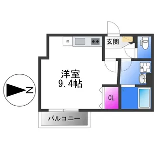 ヨハク 瓢箪山【3階】の間取り