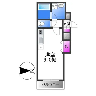 ヨハク 瓢箪山【2階】の間取り