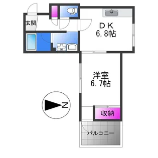 イーストレジデンス永和【1階】の間取り