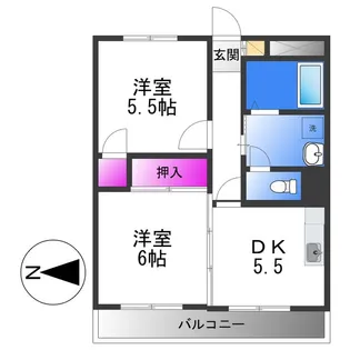 グランドムール平野【3階】の間取り