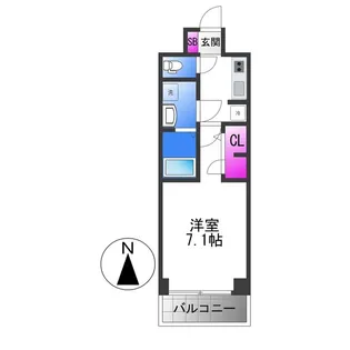 S−RESIDENCE高井田central【2階】の間取り