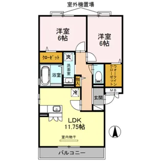 アフロディーテ【1階】の間取り