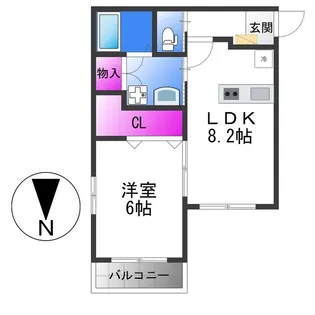 Glicina南巽vient【2階】の間取り