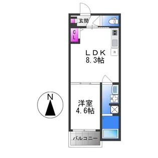 F asecia cer【2階】の間取り