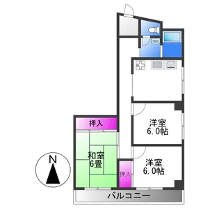 メゾンドール田路【4階】の間取り