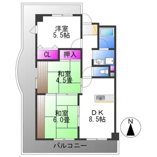 エルベ平野【4階】の間取り