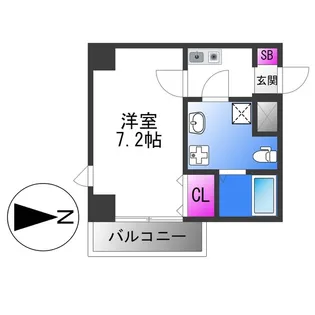 1Kの間取り画像