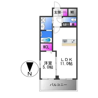 VITA荒本【11階】の間取り