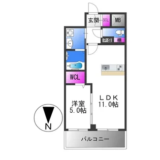 VITA荒本【2階】の間取り