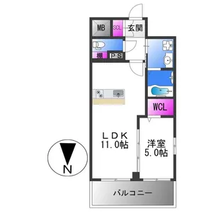 VITA荒本【5階】の間取り
