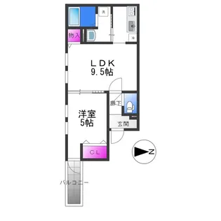 フジパレス西脇Ⅰ番館【1階】の間取り