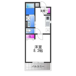 クローバーハイツ鷹合【3階】の間取り