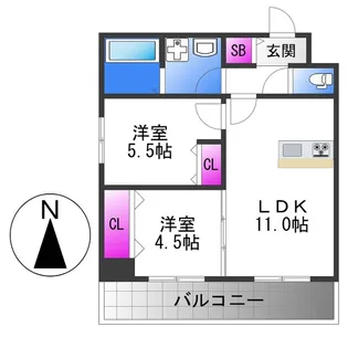 東祥グレイス菱屋西【1階】の間取り
