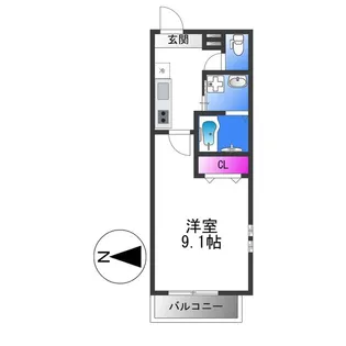 フジパレス長吉長原西Ⅱ番館【1階】の間取り