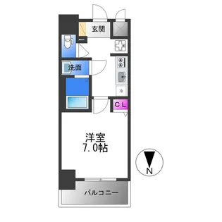 グランパシフィック新今里Ⅱ【8階】の間取り