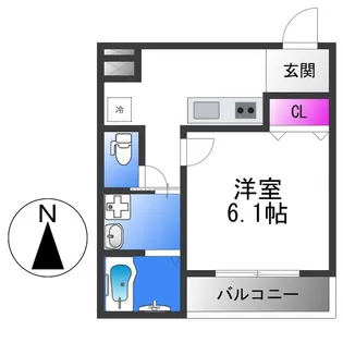 フジパレス長吉長原西Ⅲ番館【3階】の間取り