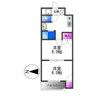 2Kの間取り画像