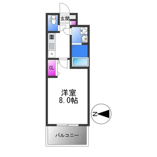La Douceur荒本【7階】の間取り