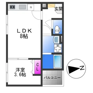 ブランテール深江橋【3階】の間取り