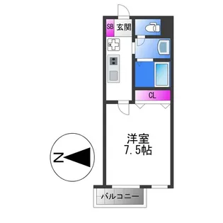 エムフラット衣摺Ⅰ【2階】の間取り