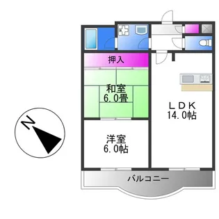 アルブル【4階】の間取り