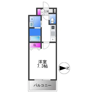 クローバー・ソレイユ南田辺【2階】の間取り