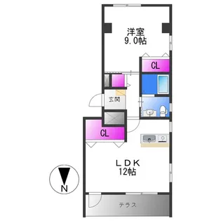 セレブコート平野【1階】の間取り