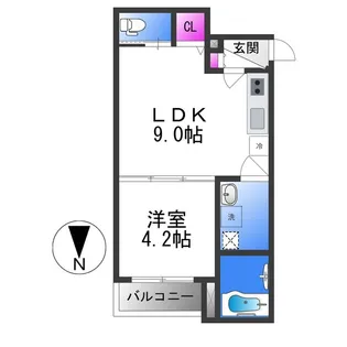 1LDKの間取り画像