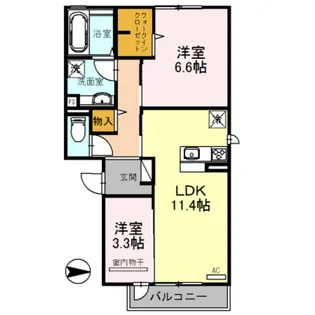 ボヌール【2階】の間取り