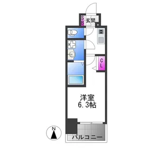 フォーリアライズ大阪ミッテ【3階】の間取り