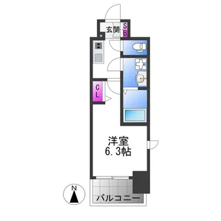 フォーリアライズ大阪ミッテ【4階】の間取り